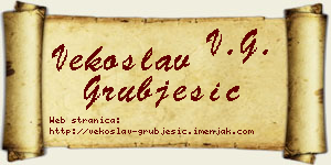 Vekoslav Grubješić vizit kartica